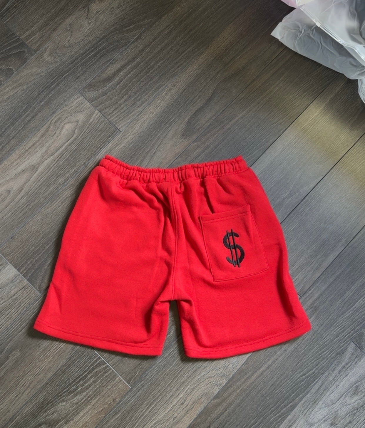 MONEYI$MONEY Red/White Shorts Set