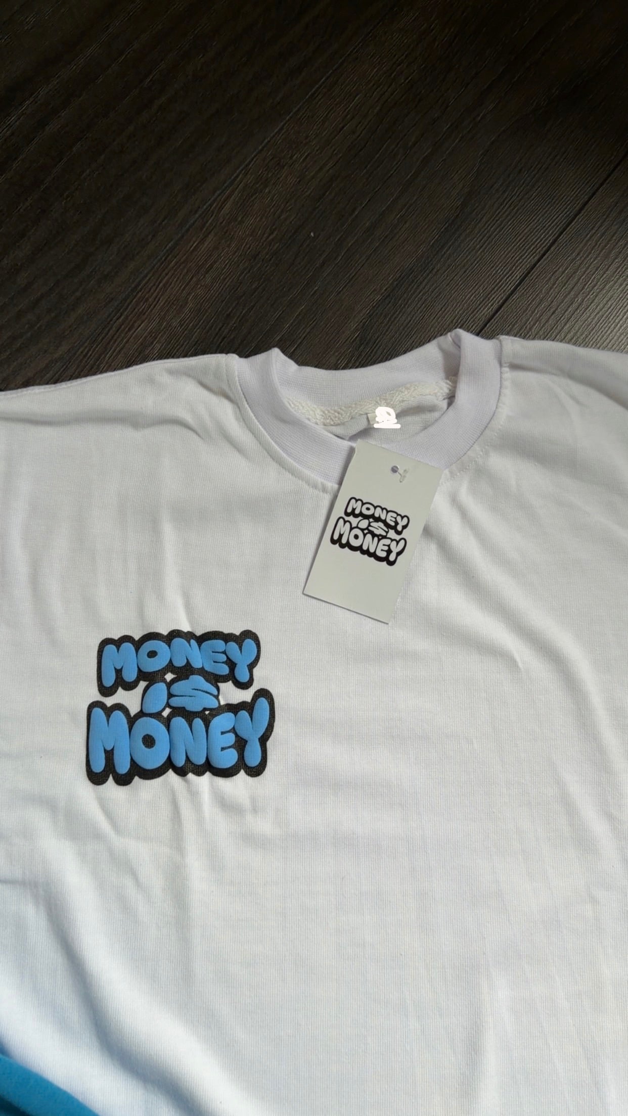 MONEYI$MONEY Light blue/White shorts set