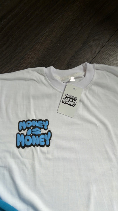 MONEYI$MONEY Light blue/White shorts set