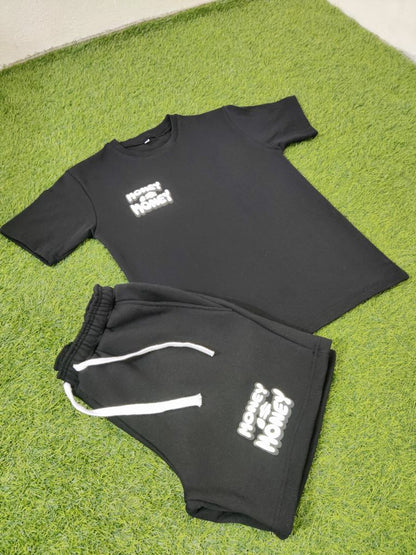 MONEYI$MONEY Black/White Short set