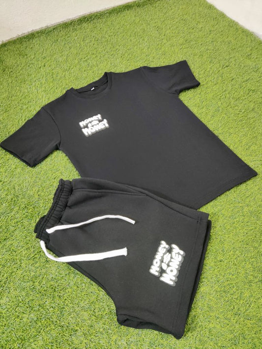 MONEYI$MONEY Black/White Short set