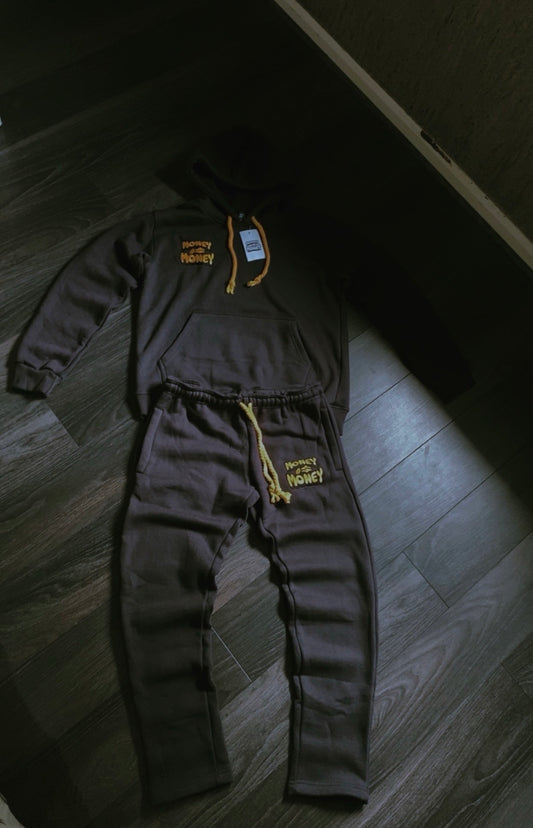 MONEYI$MONEY Black/Yellow Hoodie set