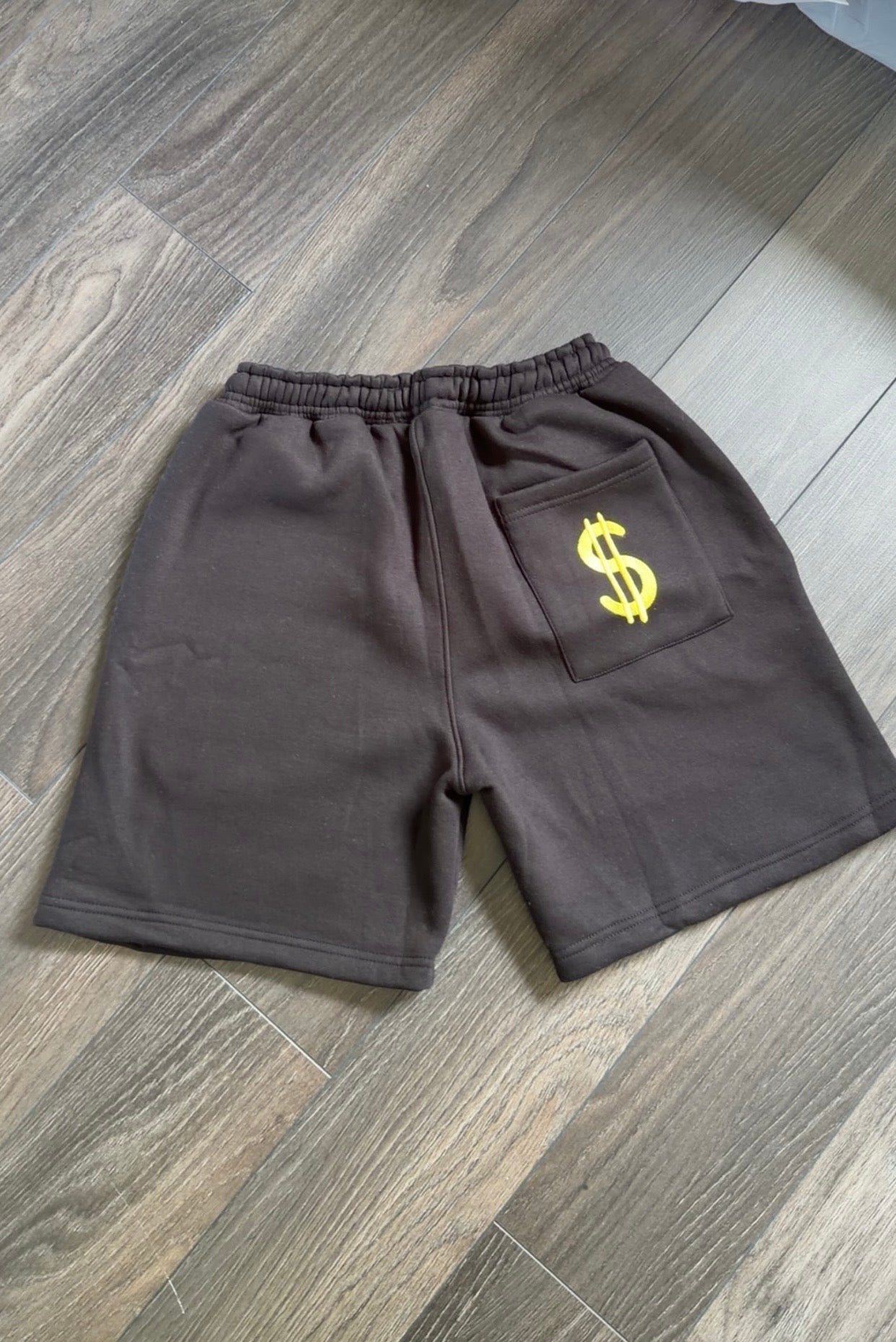 MONEYI$MONEY Black/Yellow shorts set