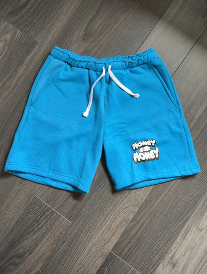 MONEYI$MONEY Light blue/White shorts set
