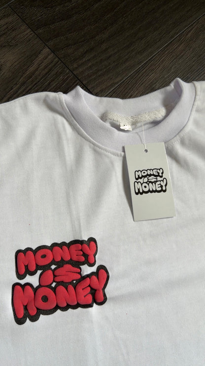 MONEYI$MONEY Red/White Shorts Set