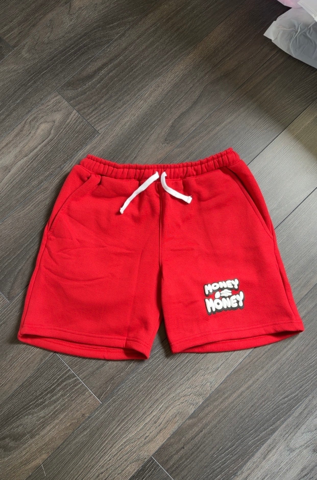 MONEYI$MONEY Red/White Shorts Set