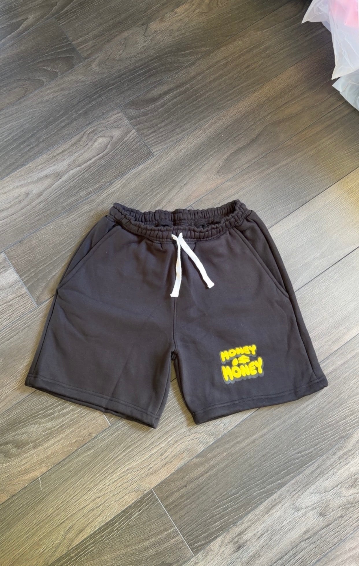 MONEYI$MONEY Black/Yellow shorts set
